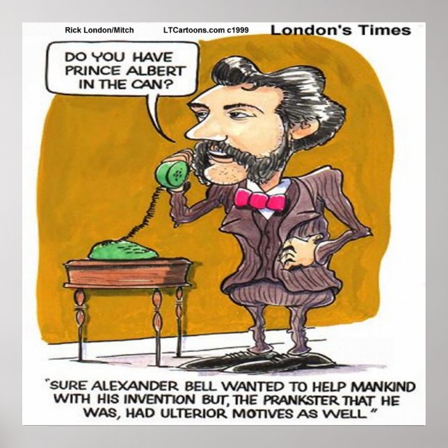 Póster divertido de Rick London Alexander Bell Pho (Frente)