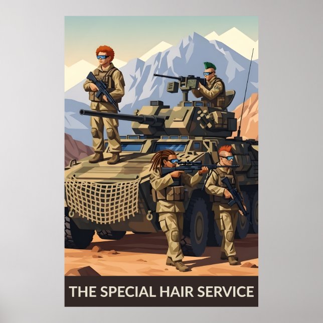 Póster divertido de soldados (Frente)