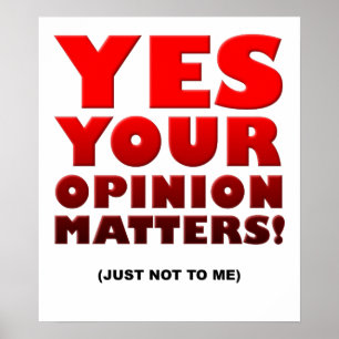 Póster Divertido De Tu Opinión