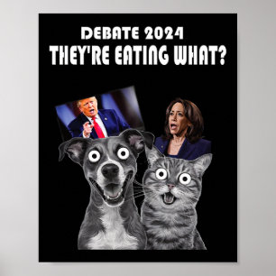 Póster Divertido debate Elecciones 2024 Mascotas perro ga