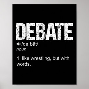 Póster Divertido Debate Equipo Discusión Discurso Guerra