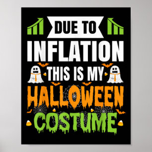 Póster Divertido Debido A La Inflación Este Es Mi Costum
