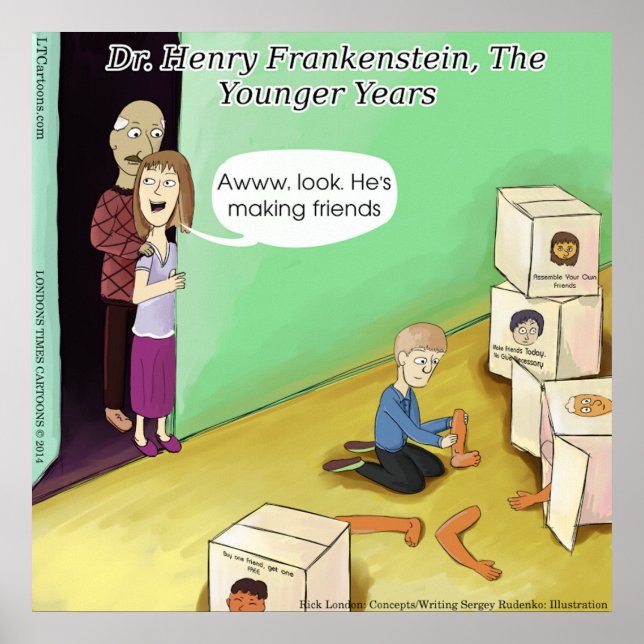 Póster divertido del Dr. Henry Frankenstein (Frente)