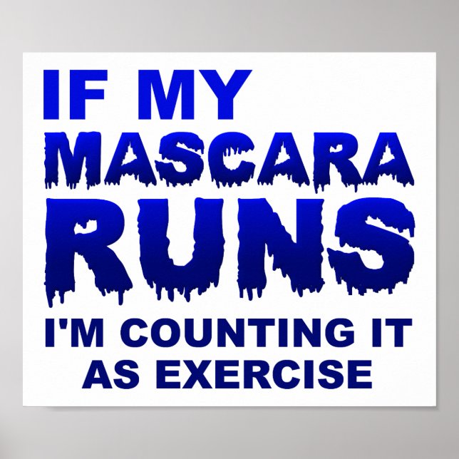 Póster Divertido del Ejercicio de Corrida de Masce (Frente)