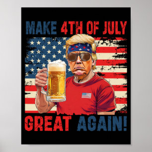 Póster Divertido Día de la Independencia de Trump hace de