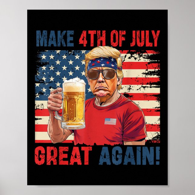 Póster Divertido Día de la Independencia de Trump hace de (Frente)