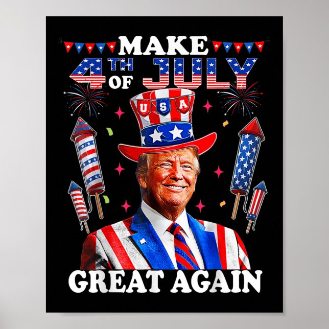 Póster Divertido Día de la Independencia de Trump hace de (Frente)