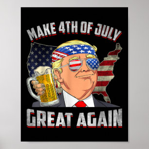Póster Divertido Día de la Independencia de Trump hace de