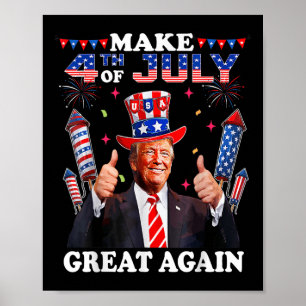 Póster Divertido Día de la Independencia de Trump hace de