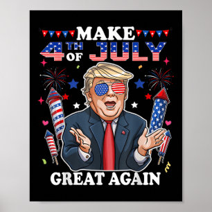 Póster Divertido Día de la Independencia de Trump hace de