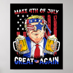 Póster Divertido Día de la Independencia de Trump hace de