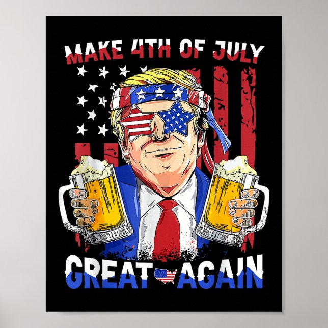 Póster Divertido Día de la Independencia de Trump hace de (Frente)