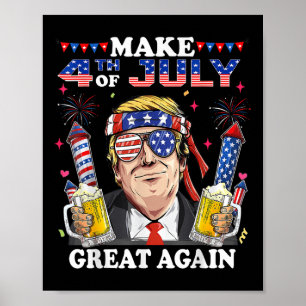 Póster Divertido Día de la Independencia de Trump hace de