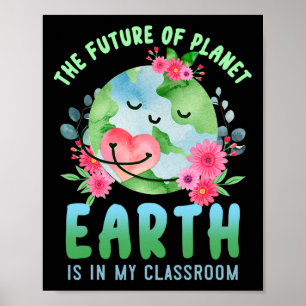 Póster Divertido Día De La Tierra Futuro Diario Del Plane