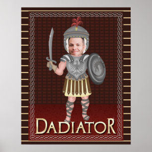 Póster Divertido Día del Padre Dadiador   Foto de papá Pe