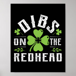 Póster Divertido Día Irlandés De Sta Patrones Shamrock Di