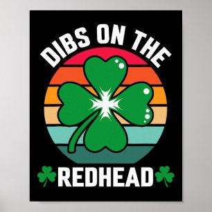 Póster Divertido Día Irlandés De Sta Patrones Shamrock Di