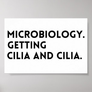Póster Divertido Dice Que La Microbiología Se Está Convir