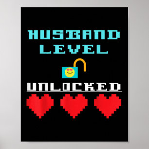 Póster Divertido diciendo que el Boda del nivel de marido