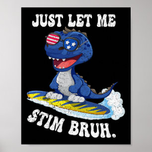 Póster Divertido Diciendo Que Sólo Déjame Autismo Bruh En