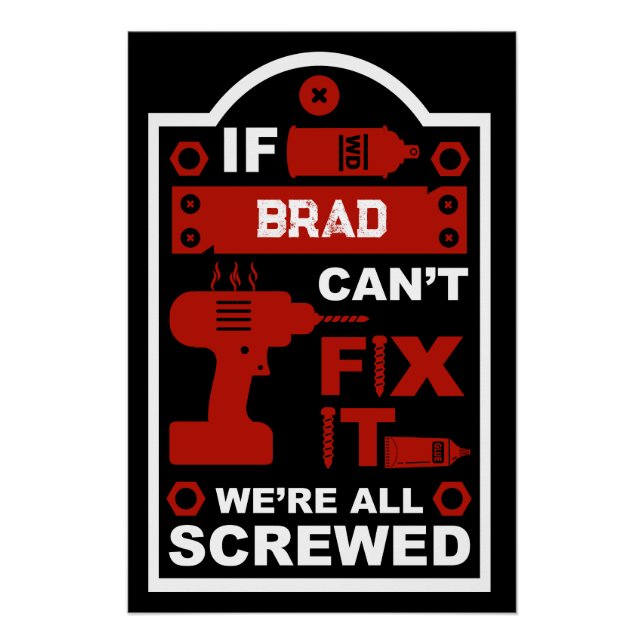 Póster Divertido divertido reparar la reparación de TI (Anverso)