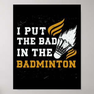 Póster Divertido Dminton Shirt Men Dminton Player 10