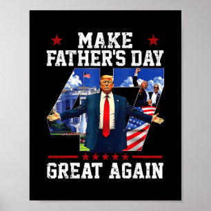 Póster Divertido Donald Trump Haz que el Día del Padre se