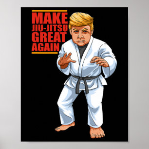 Póster Divertido Donald Trump Republicano - Jiu-jitsu Y B