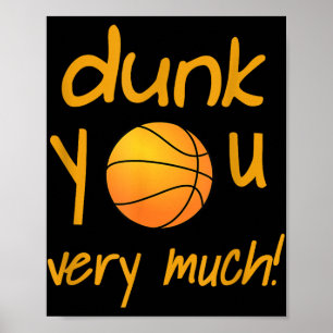 Póster Divertido Dunk You Mucho Básquetbol Summer Camp Sp