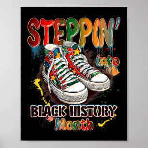 Póster Divertido Entrar En Zapatos Del Mes De La Historia