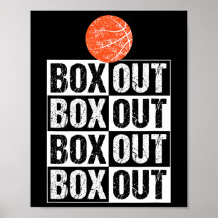 Póster Divertido entrenador de básquetbol dice caja de re