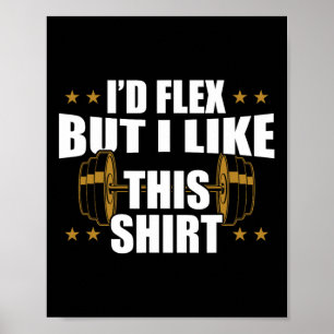 Póster Divertido entrenamiento de gimnasio - Me Flex pero