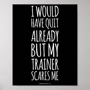 Póster Divertido entrenamiento S_ My Entrenador Me Da Mie