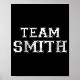 Póster Divertido equipo deportivo familiar smith apellido