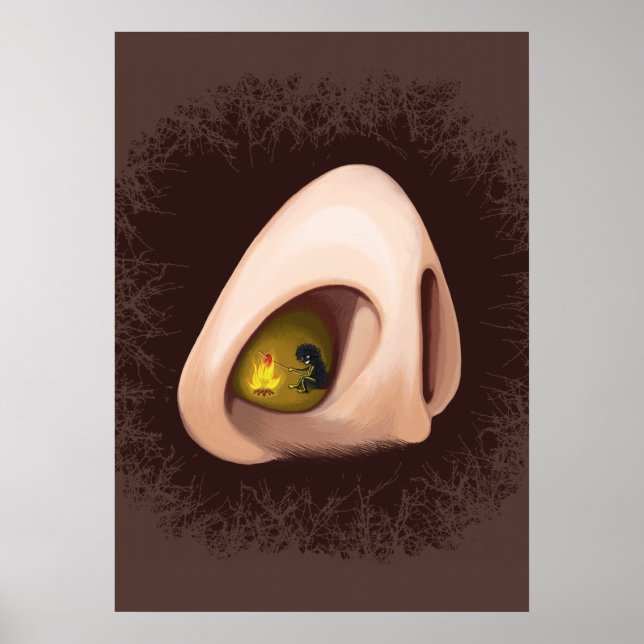 Póster Divertido error de nariz por qué estornudamos (Frente)