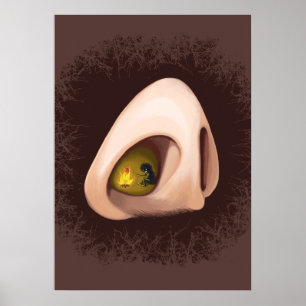 Póster Divertido error de nariz por qué estornudamos