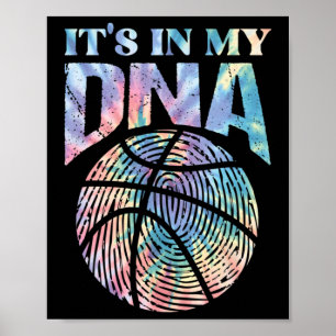 Póster Divertido es en mi ADN Chicas Básquetbol el amor p