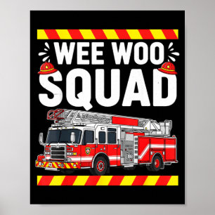 Póster Divertido Escuadrón Wee Woo Departamento de Bomber