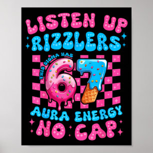 Póster Divertido Escuchen Rizzlers Este Sigma Tiene 67 Au