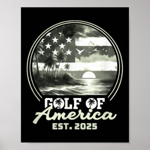 Póster Divertido Estados Unidos Camisas Golfo De Estados 