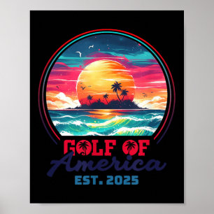 Póster Divertido Estados Unidos Camisas Golfo De Estados