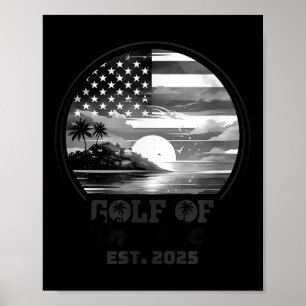 Póster Divertido Estados Unidos Camisas Golfo De Estados 