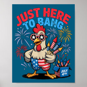 Póster Divertido estar aquí para golpear pollo personal d