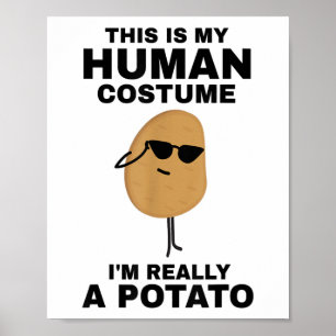 Póster Divertido Este es mi disfraz de humano Soy realmen