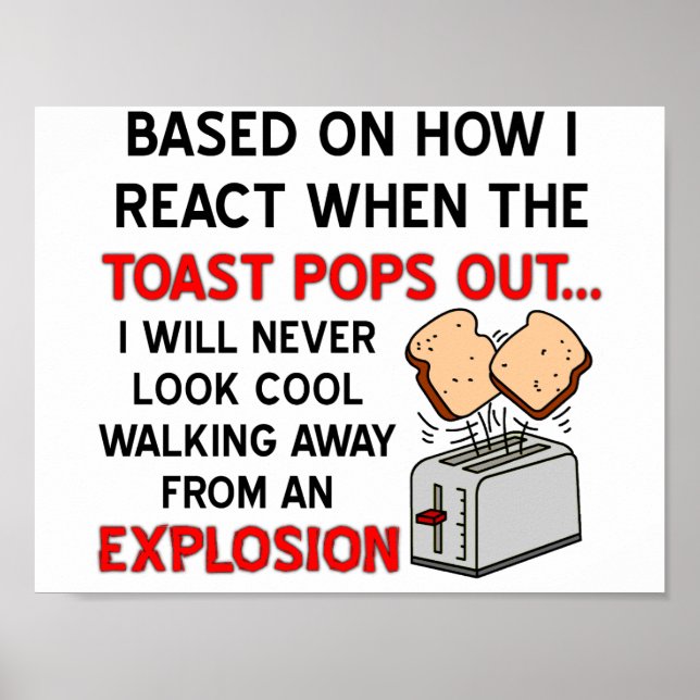 Póster Divertido Explosión de Tostadas (Frente)
