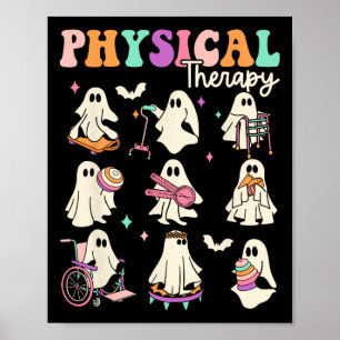 Póster Divertido Fantasma Terapia Física Pt Terapia Físic