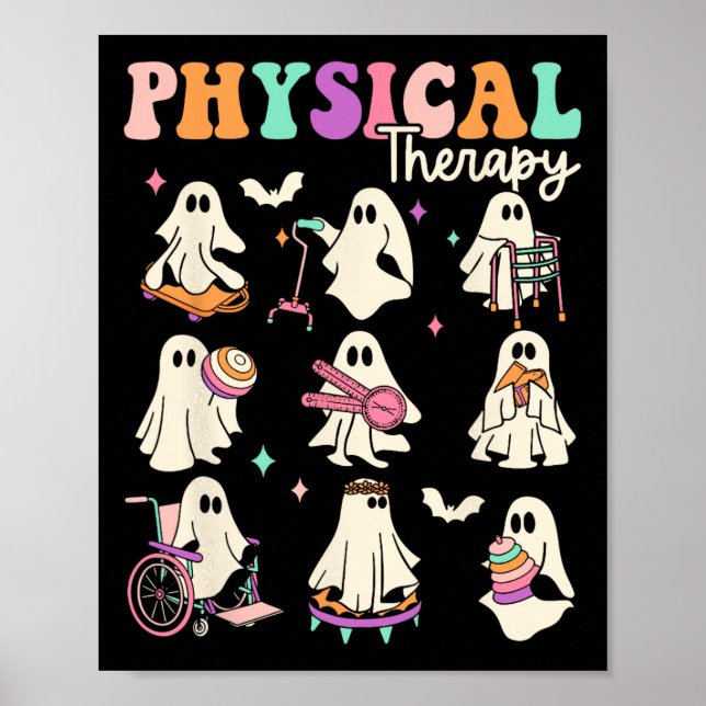 Póster Divertido Fantasma Terapia Física Pt Terapia Físic (Frente)