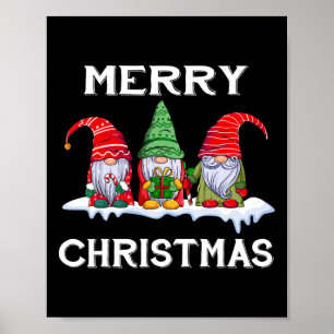 Póster Divertido Feliz Navidad Familia coincidiendo con N