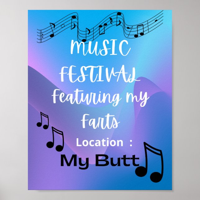 Póster Divertido festival de humor artístico (Frente)