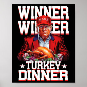 Póster Divertido ganador de Trump cena en Turquía Día de 